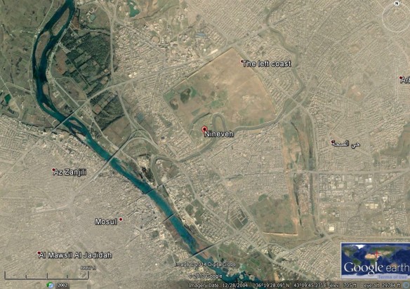The Ancient Assyrian Capital City of Nineveh (Jonah 3) http://scriptures.byu.edu/mapscrip/#jonah/3