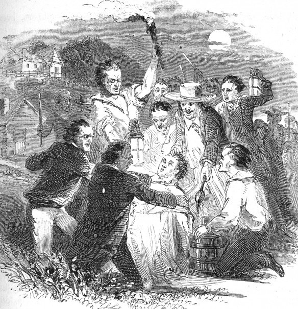 Figure 2: Drawing by unknown artist, published in Charles Mackay, ed., The Mormons, or Latter-day Saints; with Memoirs of the Life and Death of Joseph Smith, the American Mahomet, 4th ed. (London: Office of the National Illustrated Library, 1851), 55; 1851 edition in Hales’s possession.