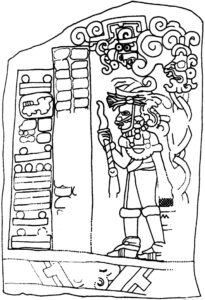 Figure 3: Stela 1 at El Baúl, Cotzumalhuapa region, Guatemala (drawing by D. Wirth)