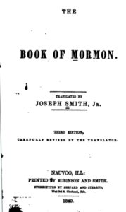Figure 4: Title Page, Book of Mormon, Third Edition, 1840.