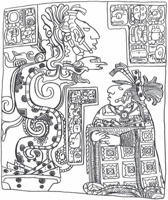 Figure 5: Lintel 15 at Yaxchilan, Chiapas, Mexico (drawing by D. Wirth)
