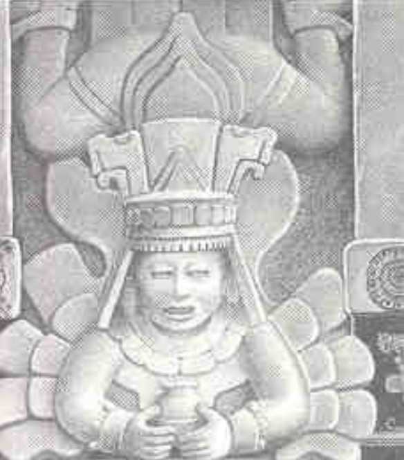 Figure 8: Descending god from Mural 2, Structure 16 at Tulum, Yucatan, Mexico (drawn by Felipe Dávalos)