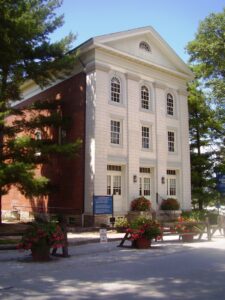 Figure 1. Rebuilt Nauvoo Masonic Hall. The top floor was reserved specifically for Masonic activities, while the remainder of the building was used for a variety of other community events and gatherings. (Photograph courtesy of Sandi Christensen)