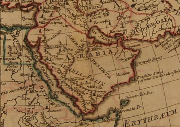 Detail from d’Anville’s “Orbis Veteribus Notus” provided with his book, Géographie Ancienne Abrégée.