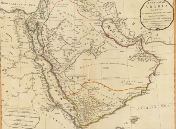 The 1794 D’Anville map of Arabia.