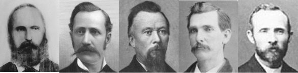 Figure 1. Those known to have been present at the recording of Harris’ verbal statement: Dennison Lott Harris (1825–1885)19; Joseph F. Smith (1838–1918)20; Carl Christian Nikolai Dorius (1830–1894)21; Franklin Spencer (1836–1915)22; George F. Gibbs (1846–1924)23