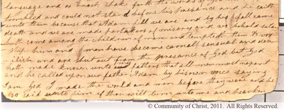 Figure 11. jst ot1 Manuscript of Moses 6:42–58a.