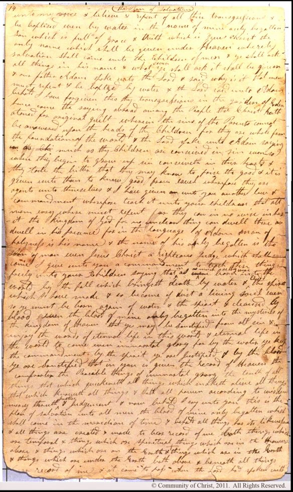 Figure 12. jst ot1 Manuscript of Moses 6:58b–64a, p. 2.