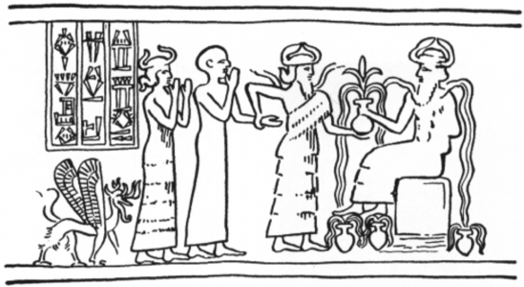 Figure 19. Impression of Seal of Gudea, Tello, Iraq, ca. 2150 bce.