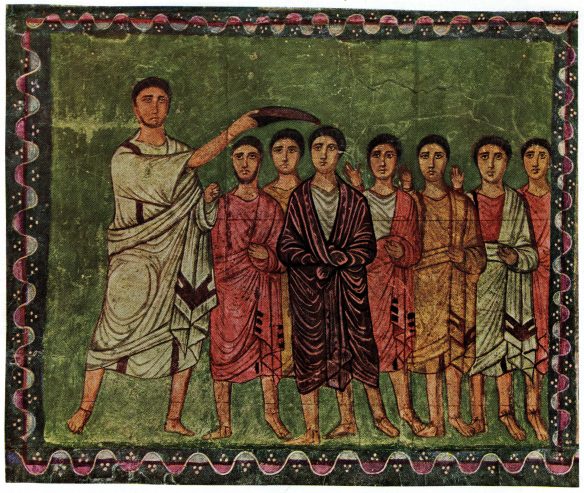 Figure 41. Samuel Anoints David. Dura Europos Synagogue, ca. ad 254.