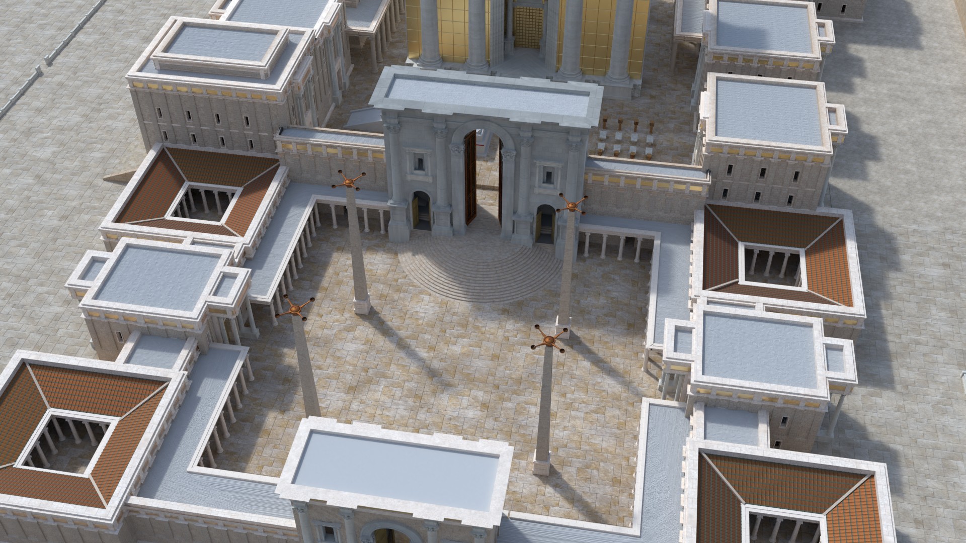 The Court of Women and Nicanor Gate